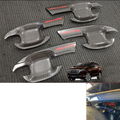 Set 4 pcs Black ABS Plastic Handle Bowl Cover Isuzu Mu-x 2021 2022 2023
