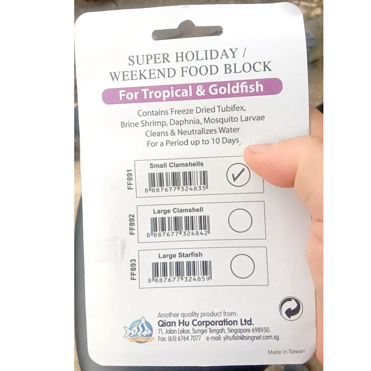 Super Holiday Weekend Fish Food Block Tropical Goldfish for 10 days K