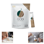 6 Packungen GODI PREMIUM FLAT WHITE 3in1 KAFFEE MIX Kokosnuss-Creamer K