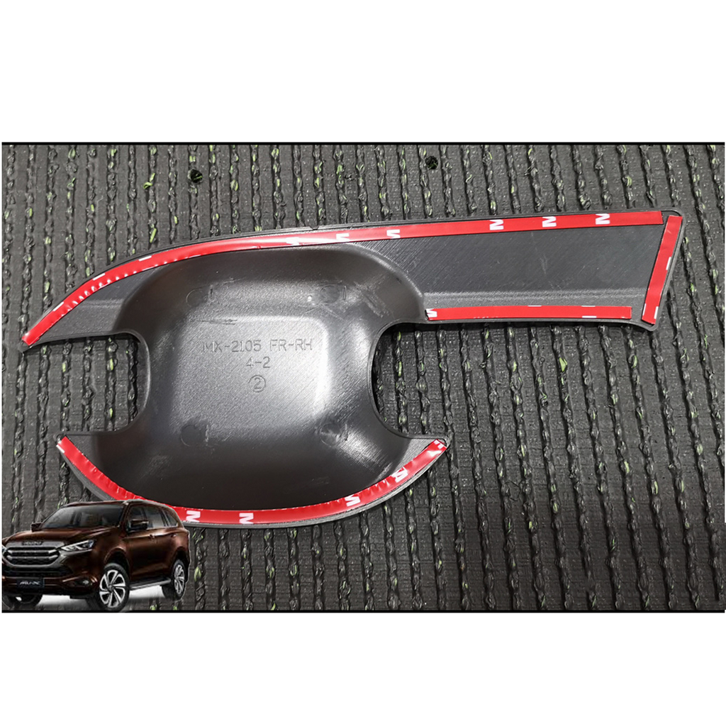 4 pcs ABS Plastic Matte black Handle Bowl Cover Isuzu Mu-x 2021-24 KK