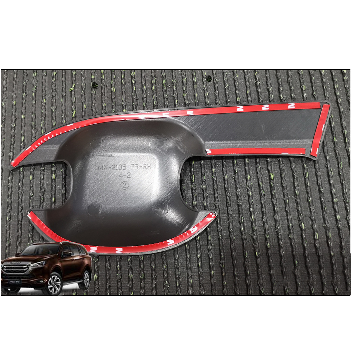 4 pcs ABS Plastic Matte black Handle Bowl Cover Isuzu Mu-x 2021-24 KK