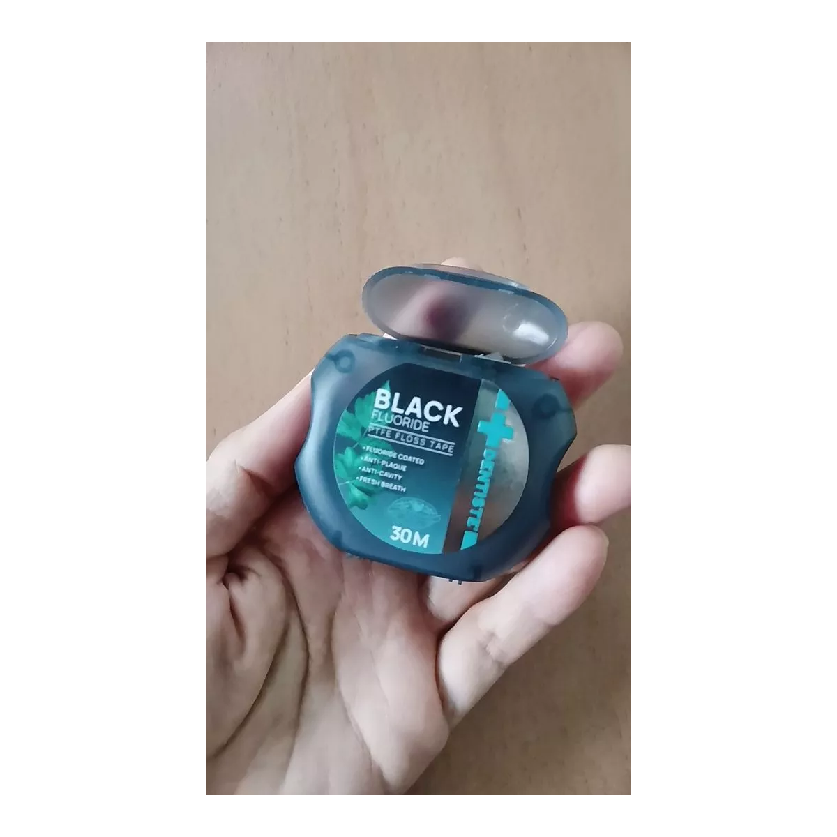 Dental Floss Dentiste Dental Black PTFE Floss Tape with Fluoride 30m K