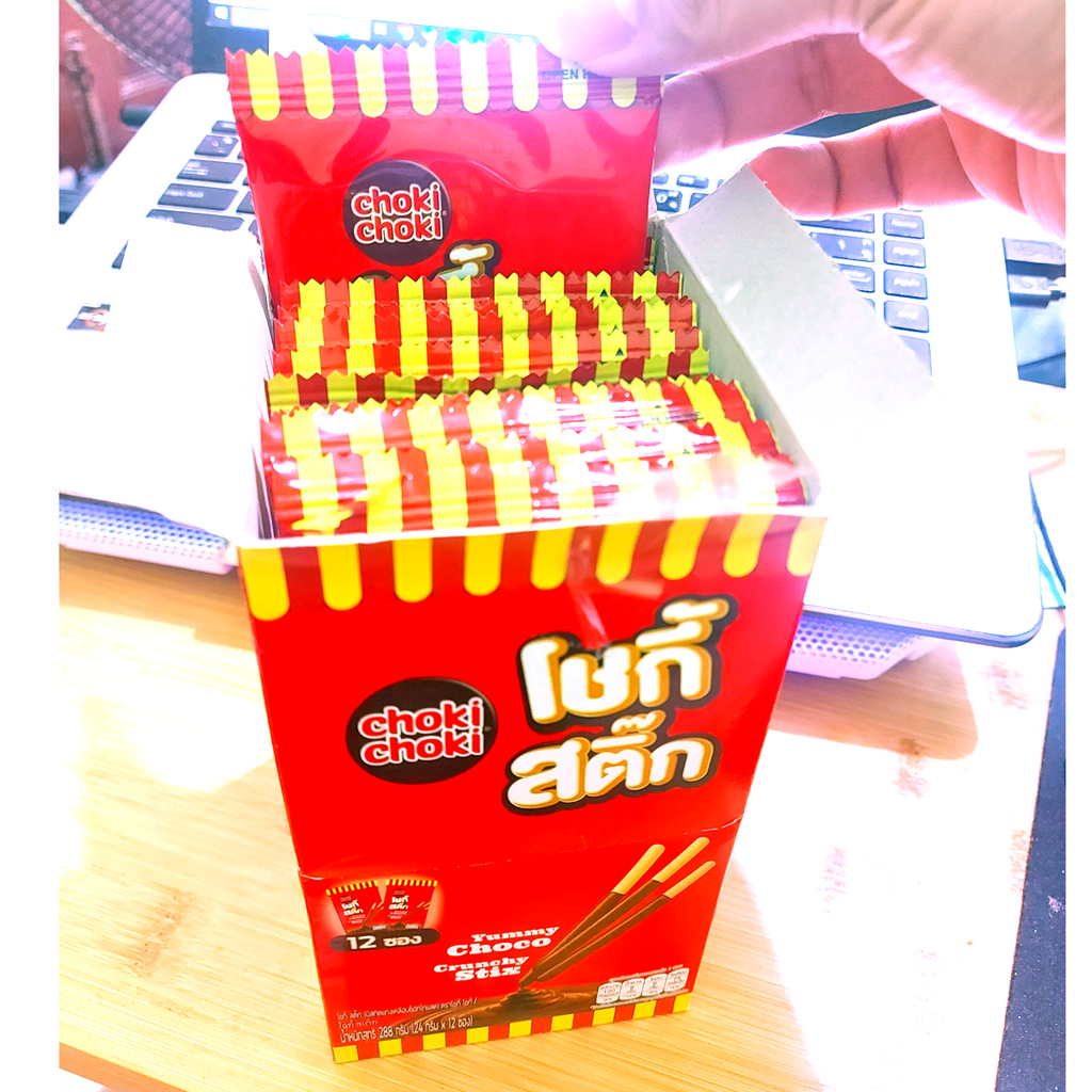 12 sachets/box Choki Stix Chocolate Stick Snacks Sweets Crunchy Stick K