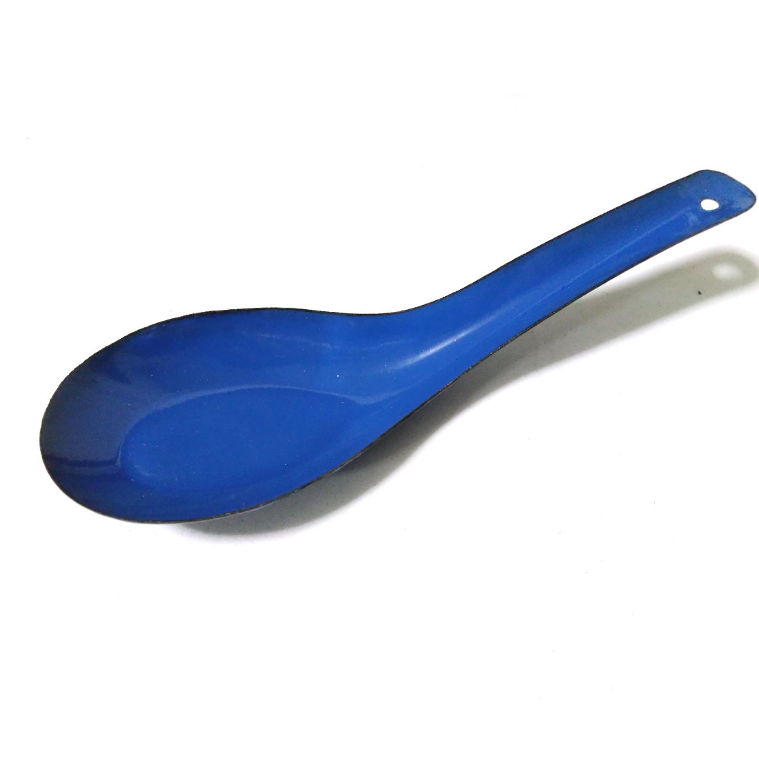 set 6 Pcs Blue enamel soup spoons Vintage camping cutlery enamelware japanese K