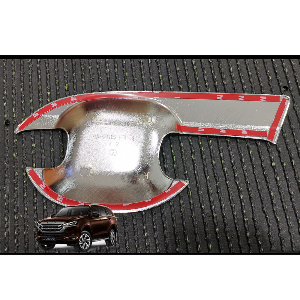 4 pcs Silver ABS Plastic Chrome plated Handle Bowl Cover Isuzu Mu-x 2021-24 K