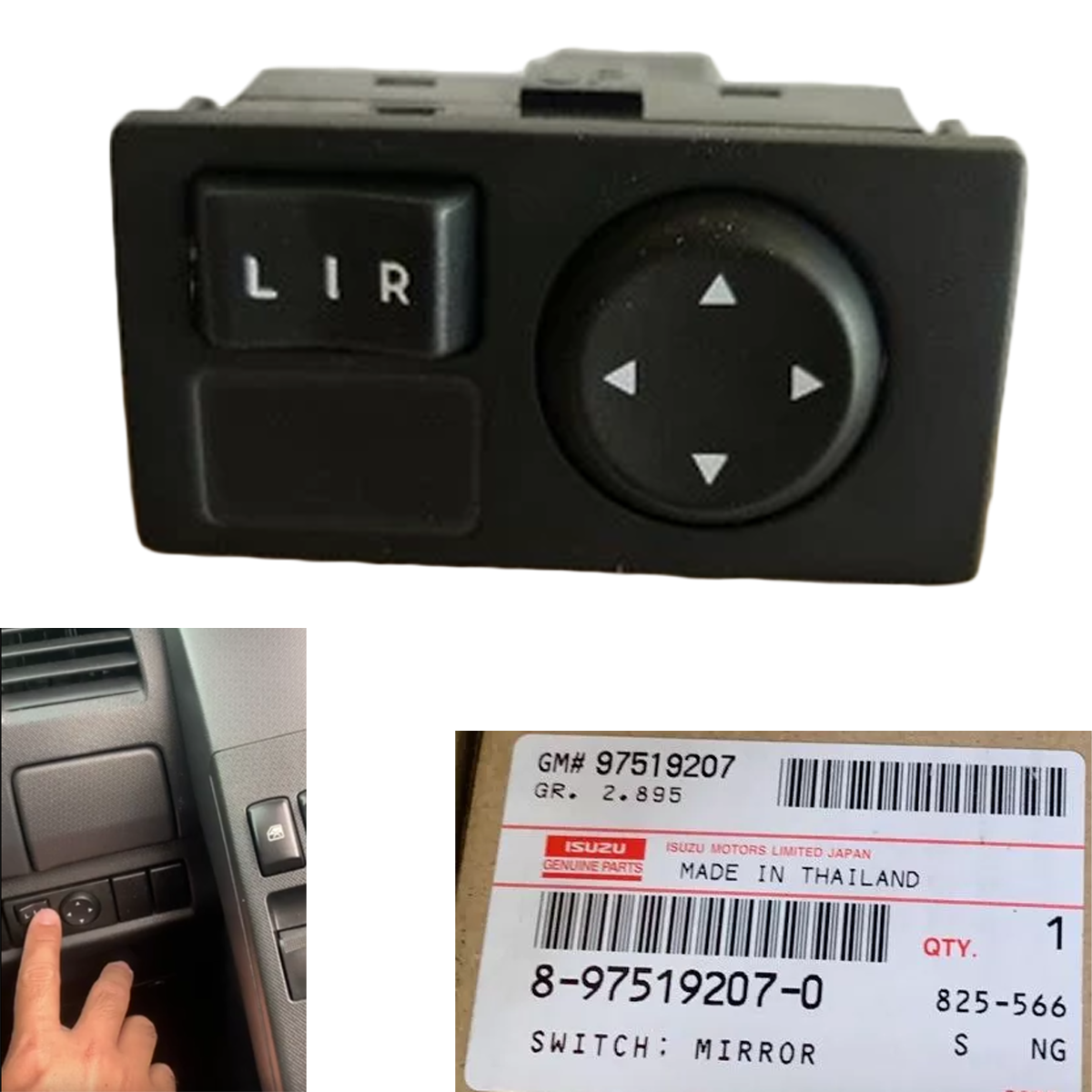 #8975192070 Genuine Side Mirror Switch no folding button ISUZU Dmax 2012-19 K