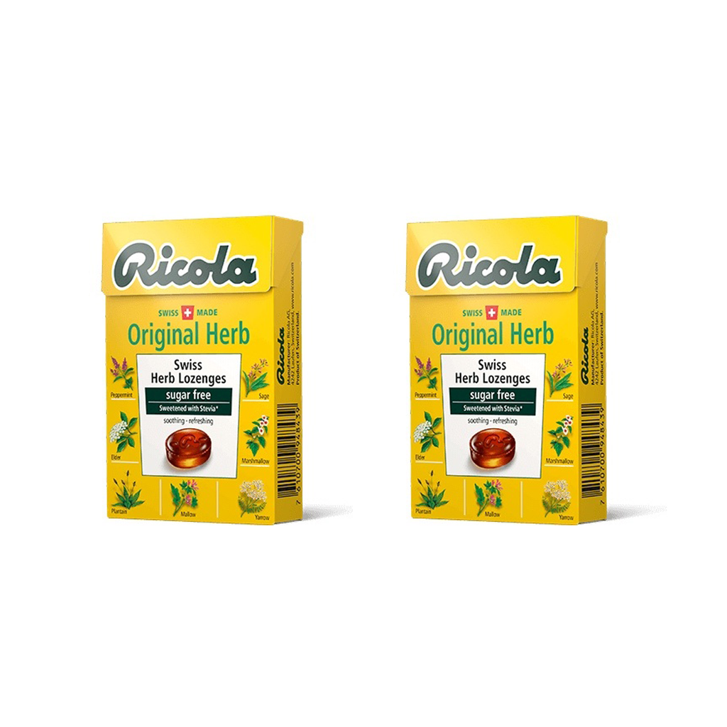 Ricola Swiss Herb Candy Lozenges Sugar Free 40g – 6 Flavors | Orange Mint, Cranberry, Glacier Mint & More