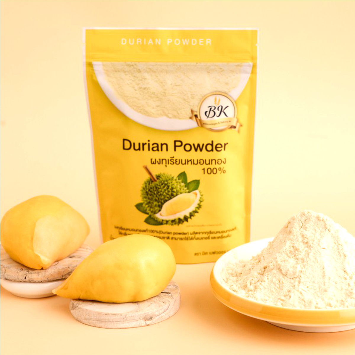 100g Durian Powder 100% For Drinks Bakery Cake Beverage Sugar Free K