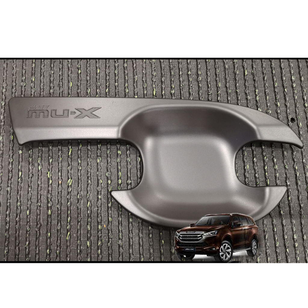4 pcs ABS Plastic Matte black Handle Bowl Cover Isuzu Mu-x 2021-24 KK