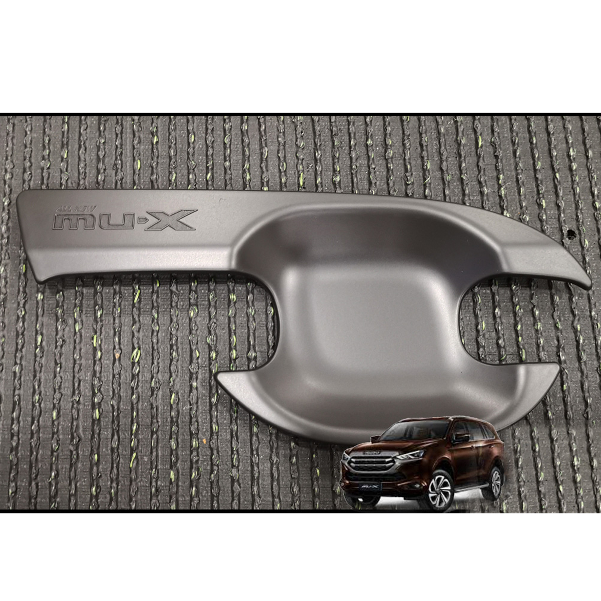 4 pcs ABS Plastic Matte black Handle Bowl Cover Isuzu Mu-x 2021-24 KK