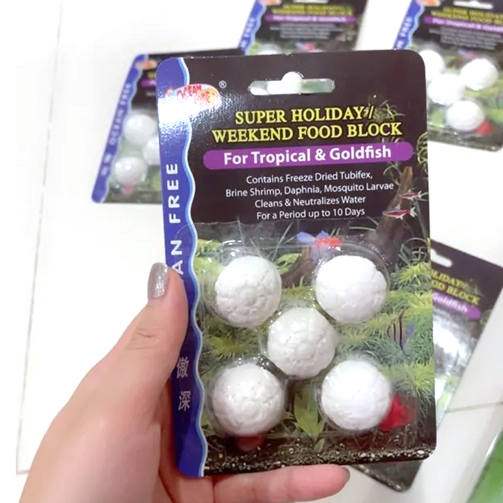 Super Holiday Weekend Fish Food Block Tropical Goldfish for 10 days K