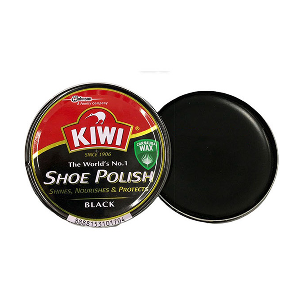 KIWI Black Shoe Boot Polish Wax 45ml — Shines, Nourishes & Protects