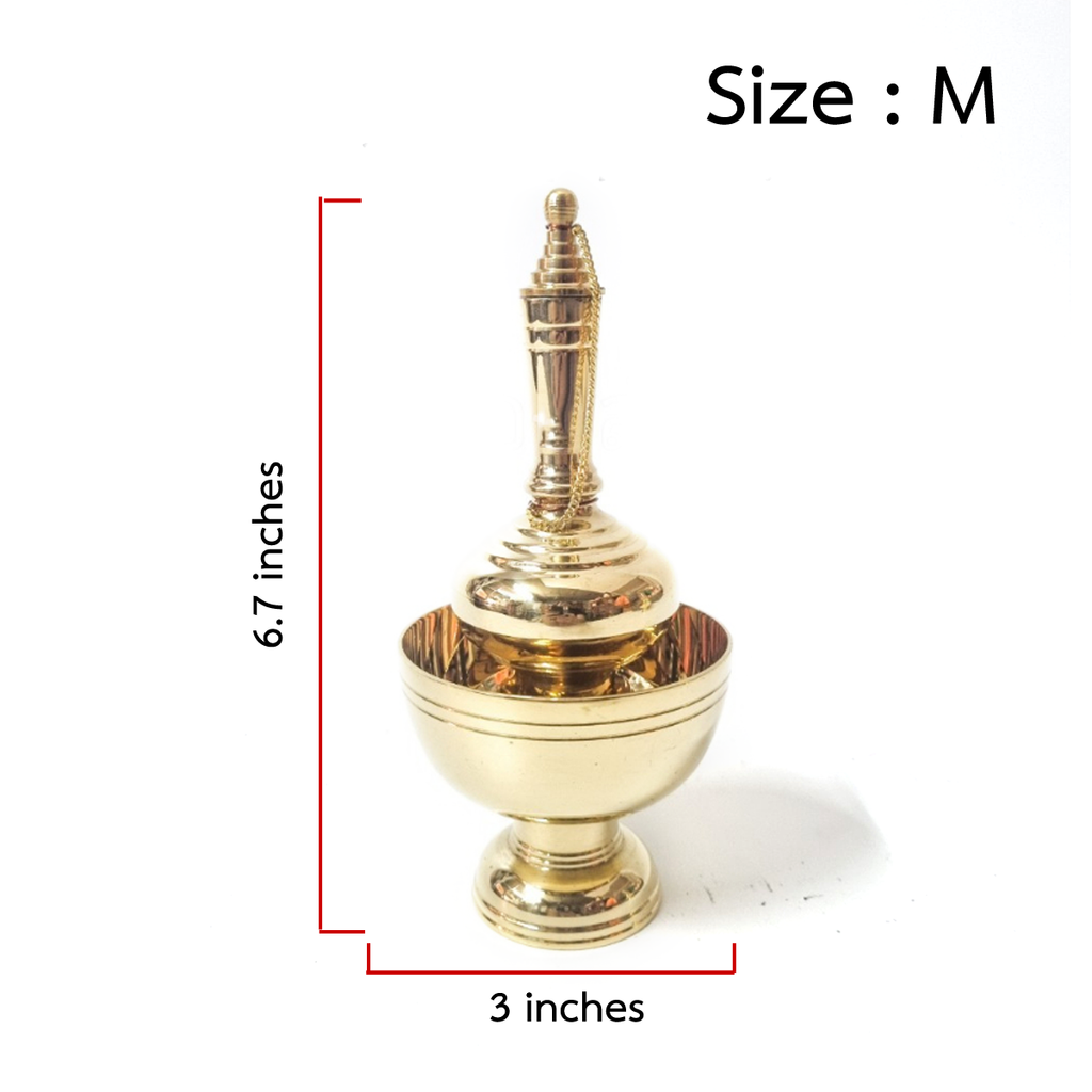 Real Brass Gravel Water Pouring Equipment Buddhist Dedication Make Merit K