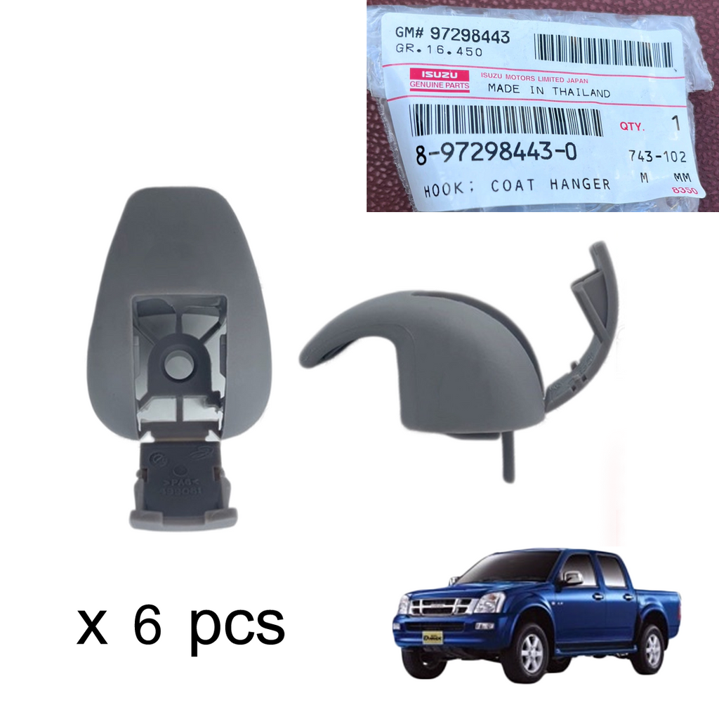 6 pcs x 8972984430 Genuine Hook Coat Hanger Isuzu D-Max 2002-2011 K