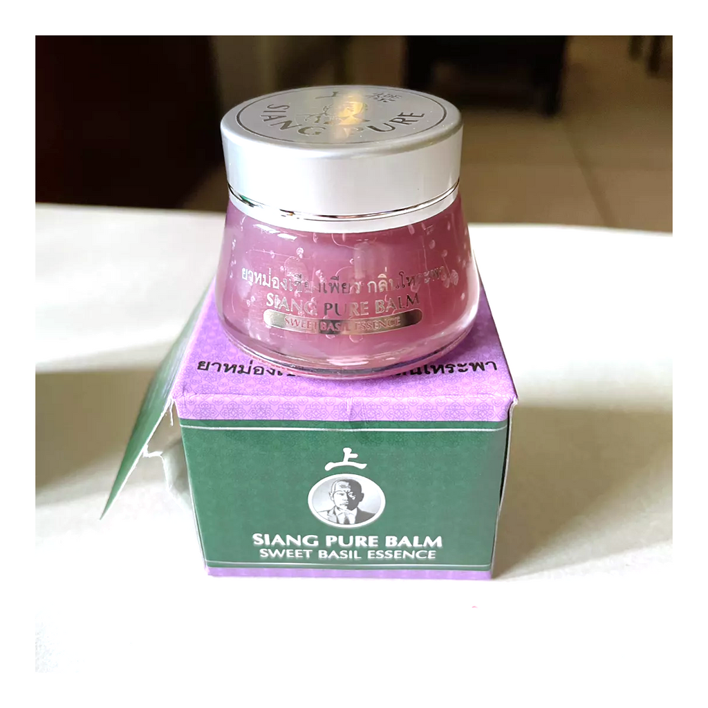 20g Balm Sweet Basil Herbal Balm Relieves muscle pains Aromatherapy Siangpure K