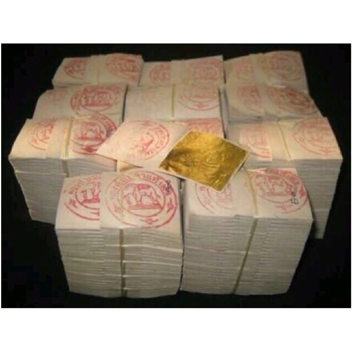 [5x5 cm] GOLD LEAF SHEET Spa Food THAI GILDING FOIL (Food grade) K