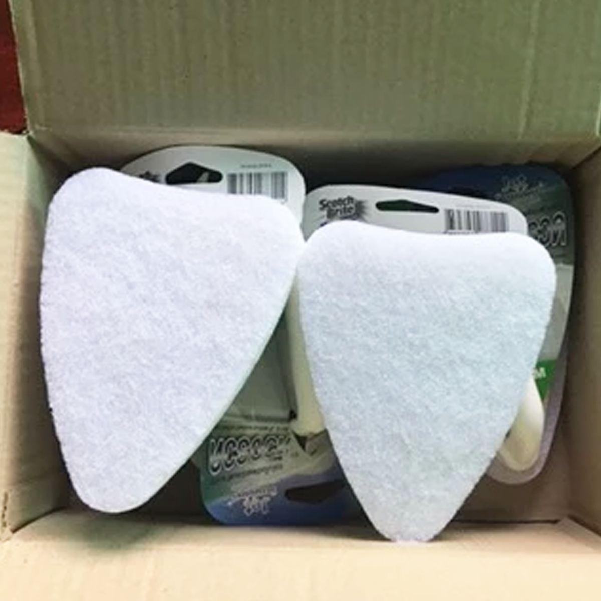 Scrubber triangle White Pad With Handle 3M Scotch-Brite K