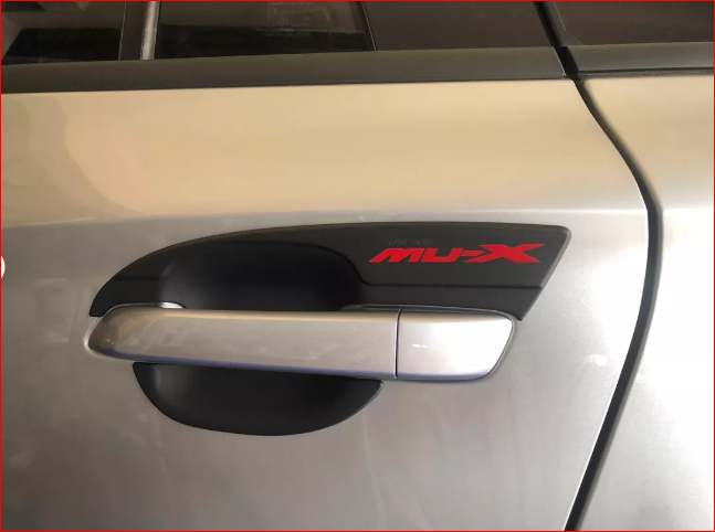いすゞMU-X 2021 2022 2023用マットブラックハンドルボウルカバー 4点セット K