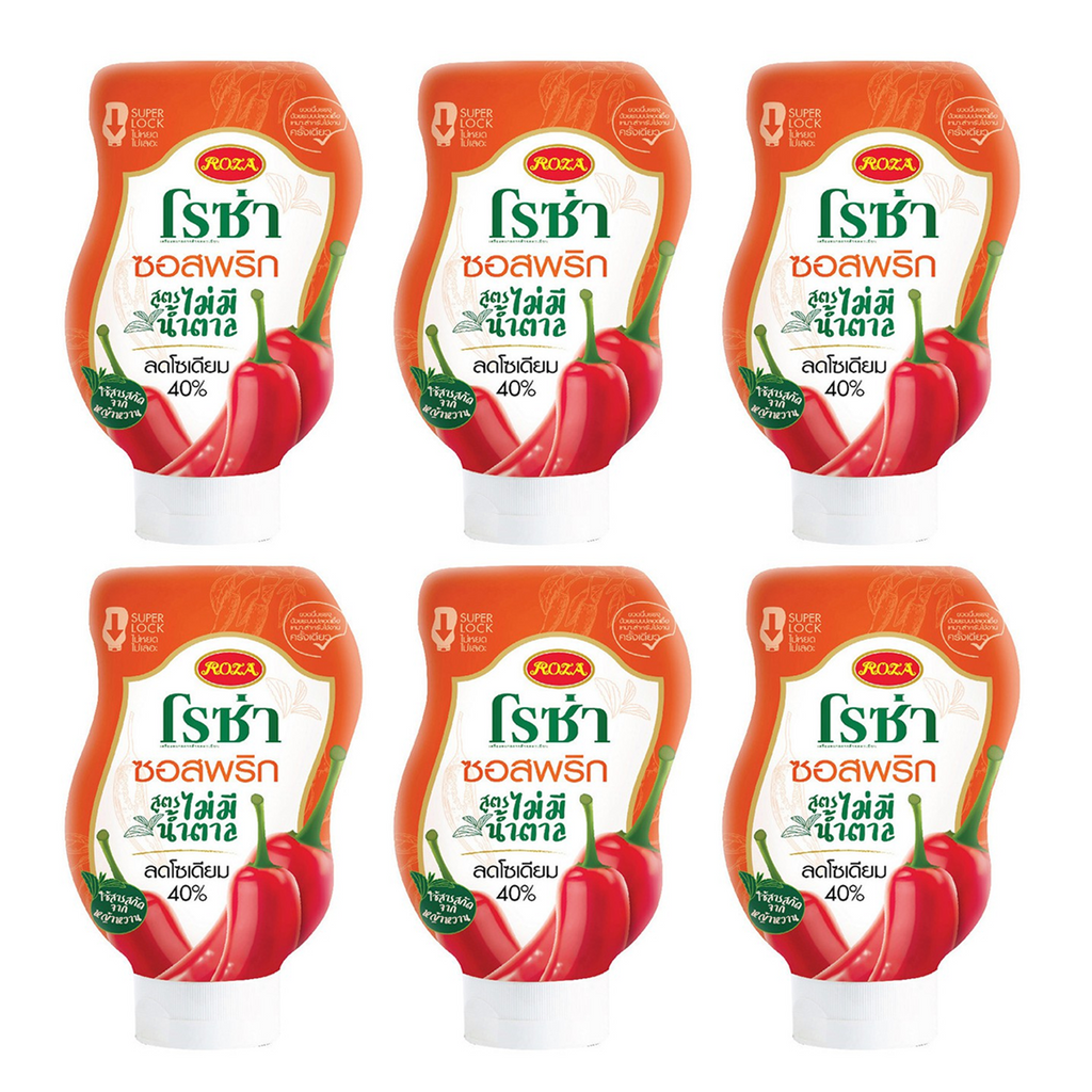6 pcs x 230g Roza Chili Sauce Halal Dip Food Snack No sugar 40% reduced sodium K