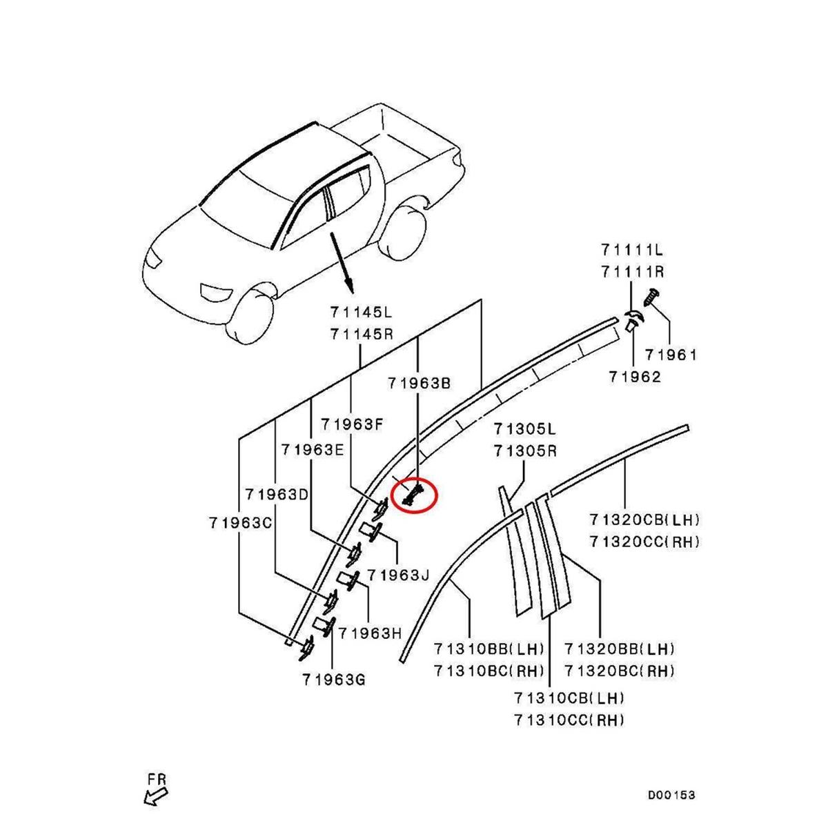 10Pcs Dachclip Schloss Dachleiste Mitsubishi L200 TRITON PAJERO SPORT 2005-14 K