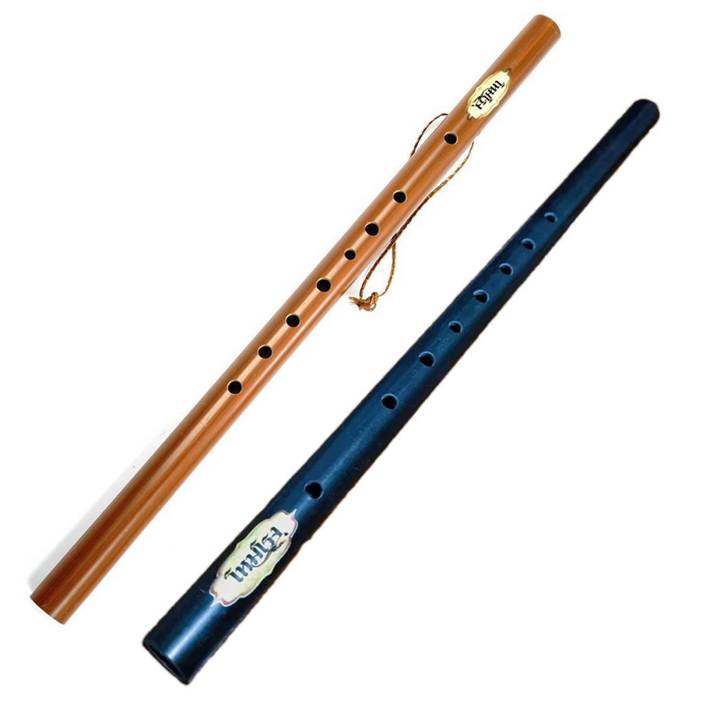 Thailändische Teakholzflöte Natur-Musikinstrumente Handgemacht Tonart C, Bb