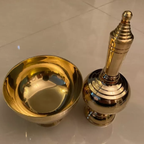 Real Brass Gravel Water Pouring Equipment Buddhist Dedication Make Merit K