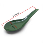 Set 4 Pcs enamel Soup spoons enamelware Green chinese camping japanese K