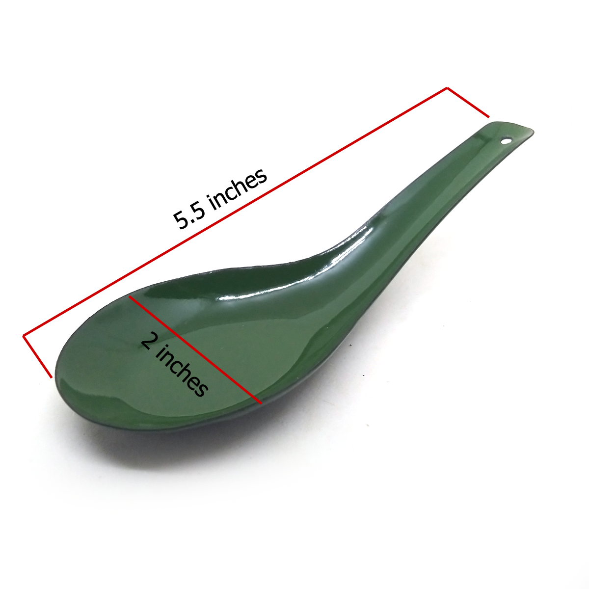 Set 4 Pcs enamel Soup spoons enamelware Green chinese camping japanese K