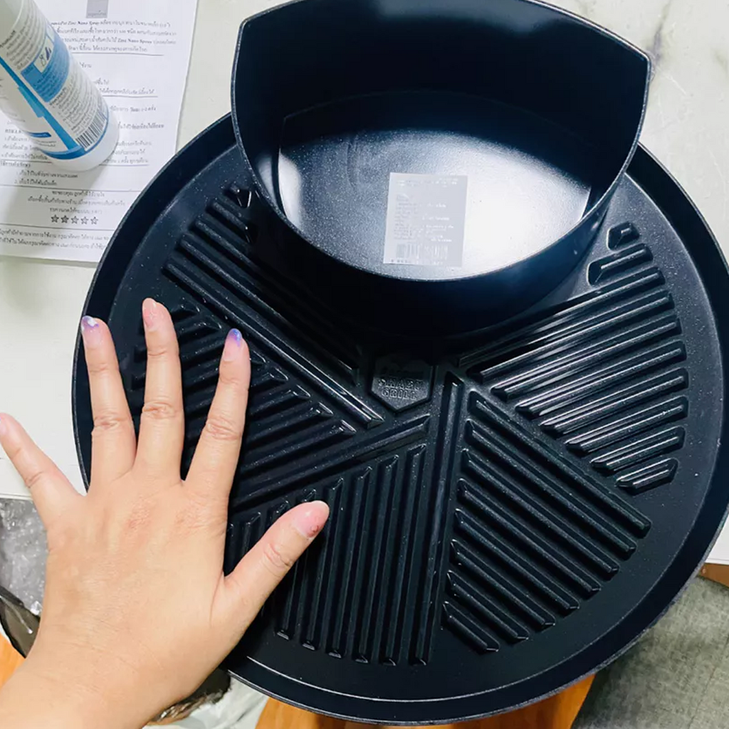 30cm しゃぶしゃぶグリル IHグリル鍋 アルミセラミックコーティング カモメブランド K