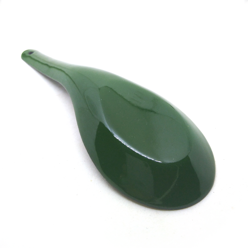 Set 4 Pcs enamel Soup spoons enamelware Green chinese camping japanese K