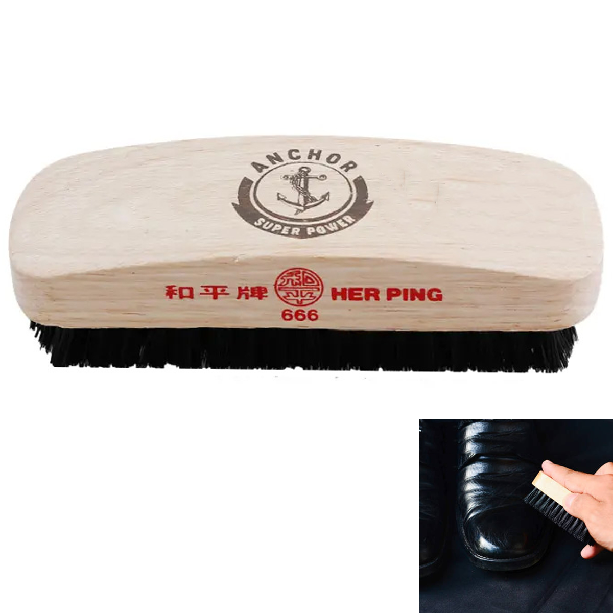 Shoe brush Polished shine clean shoes genuine or imitation leather K