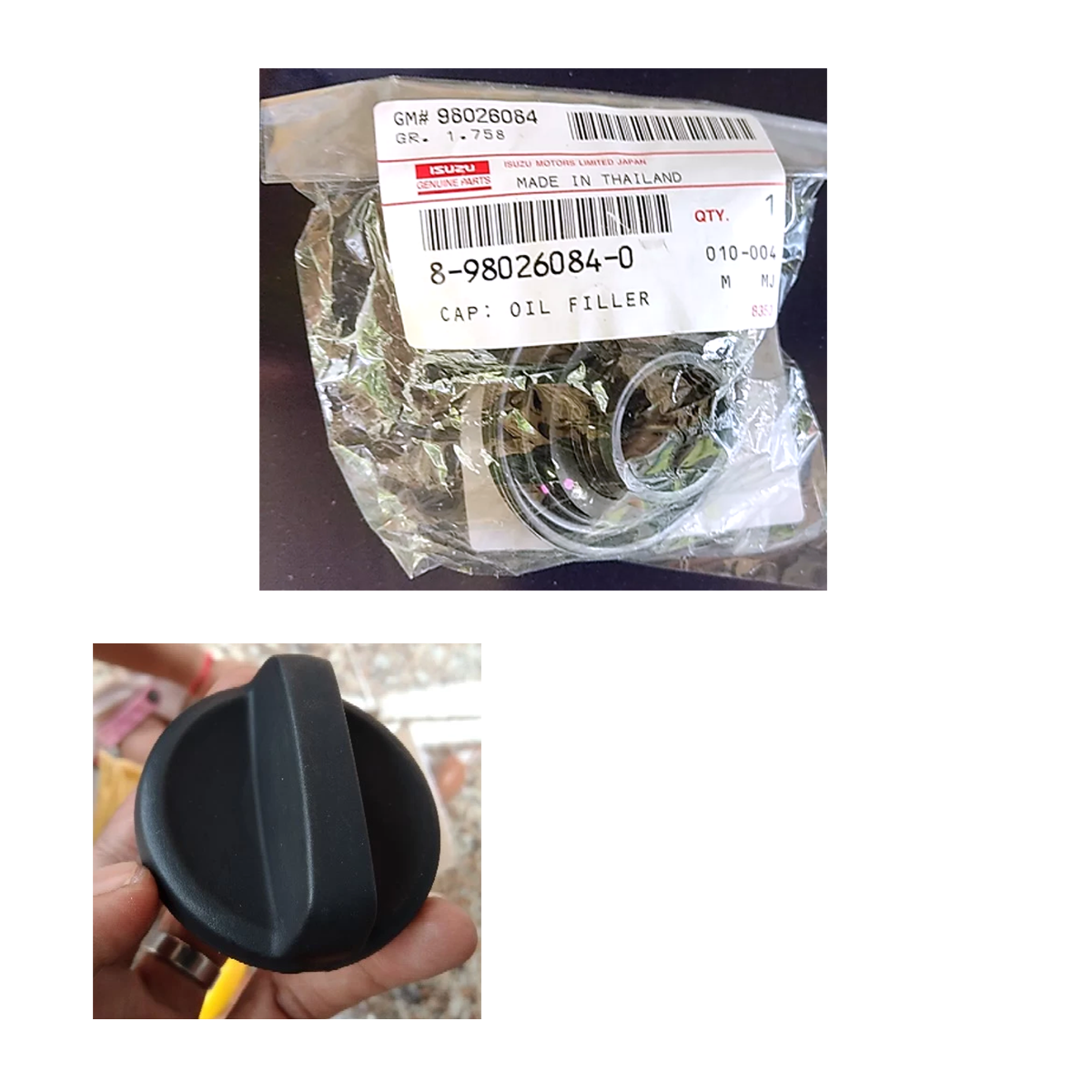 8980260840 Genuine Engine Oil Filler Cap Cover Isuzu D-MAX Mu-X Mu-7 2007-2024 K