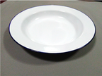 8.5" Enamel Dinnerware Plates White vintage enamelware dishes K