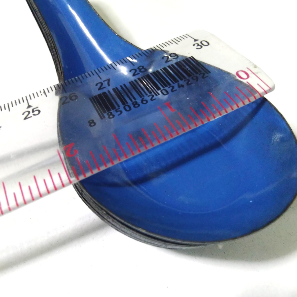 set 6 Pcs Blue enamel soup spoons Vintage camping cutlery enamelware japanese K