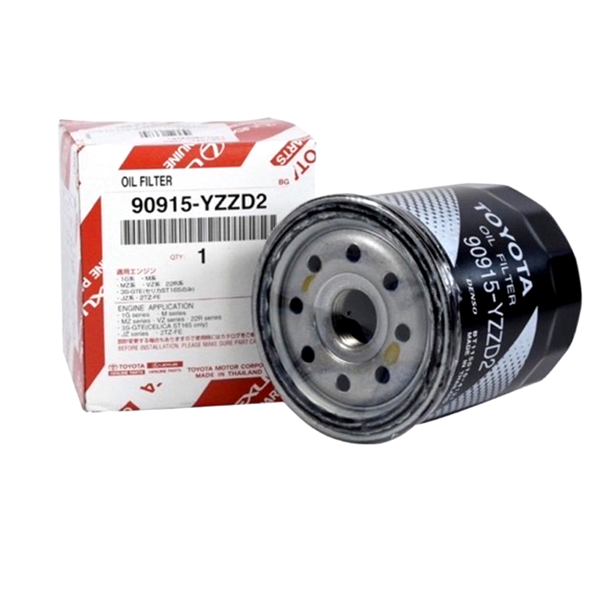 TOYOTA Vigo Revo Innova Fortuner Lexus 90915YZZD2 K用エンジンオイルフィルター2個