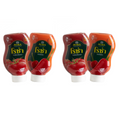 Set 4 pcs 250g Tomato (2pcs) + Chili (2pcs) Sauce Dip Food Snack Roza Squeeze K