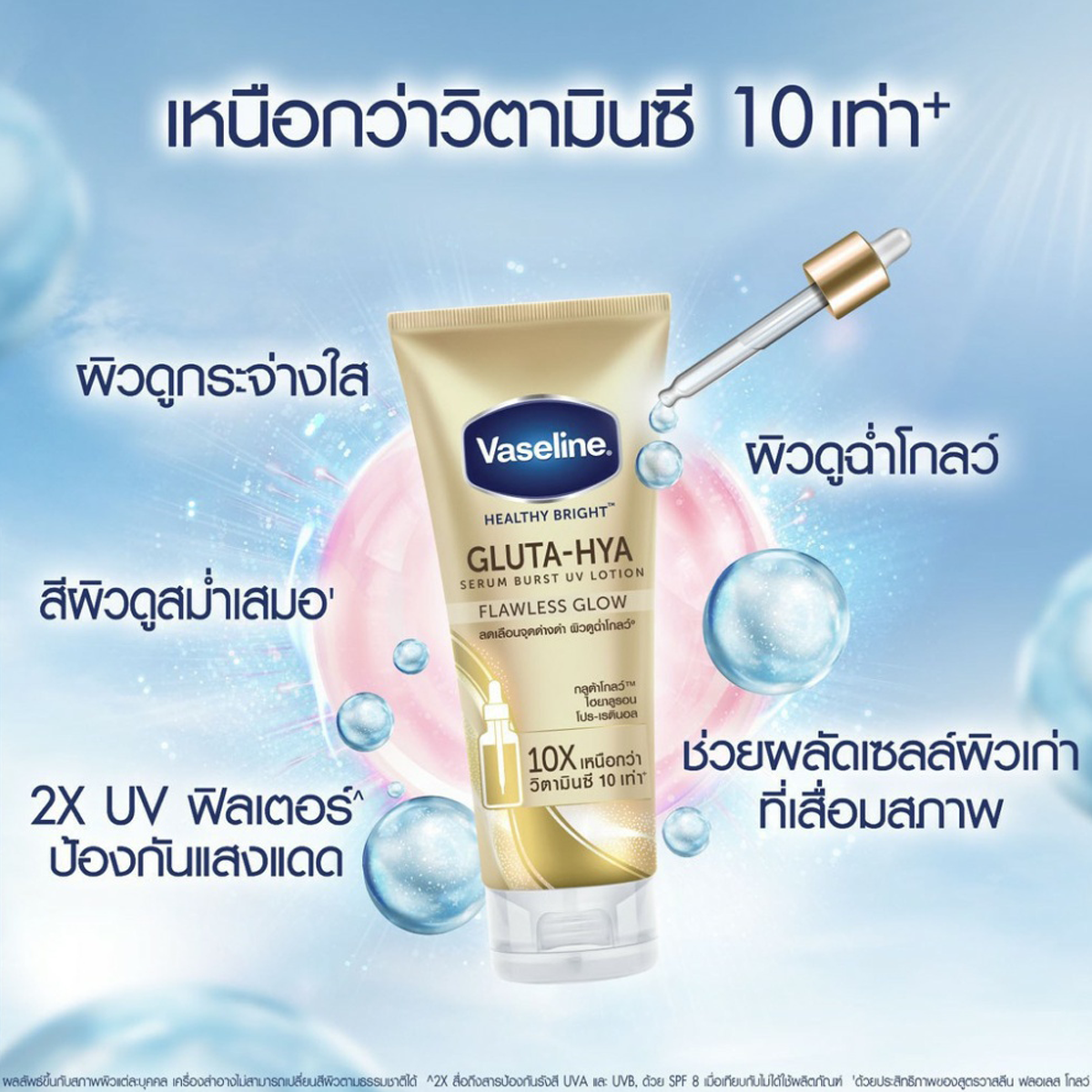Vaseline Gluta Hya Serum Burst UV Lotion 300ml – Flawless Glow & Dark Spot Removal