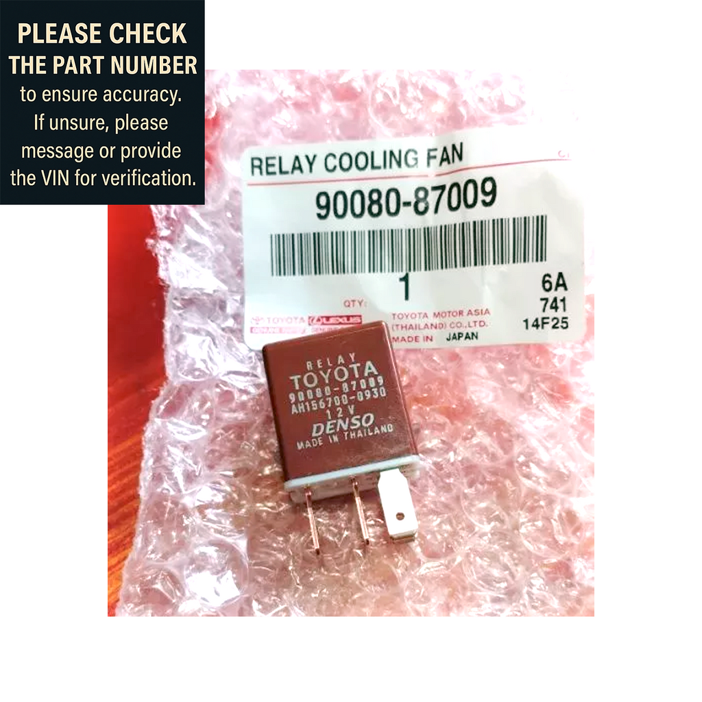#90080-87009 Genuine 12v Toyota RELAY COOLING FAN ALTIS YARIS VIOS REVO