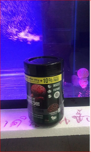 350g Flowerhorn-Fischfutter Protein Formel Insekten-Wachstums-Farbformel Tief K