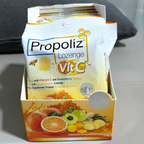 Propoliz lozenge Vitamin C Gooseberry honey scent Sugar free sore throat K