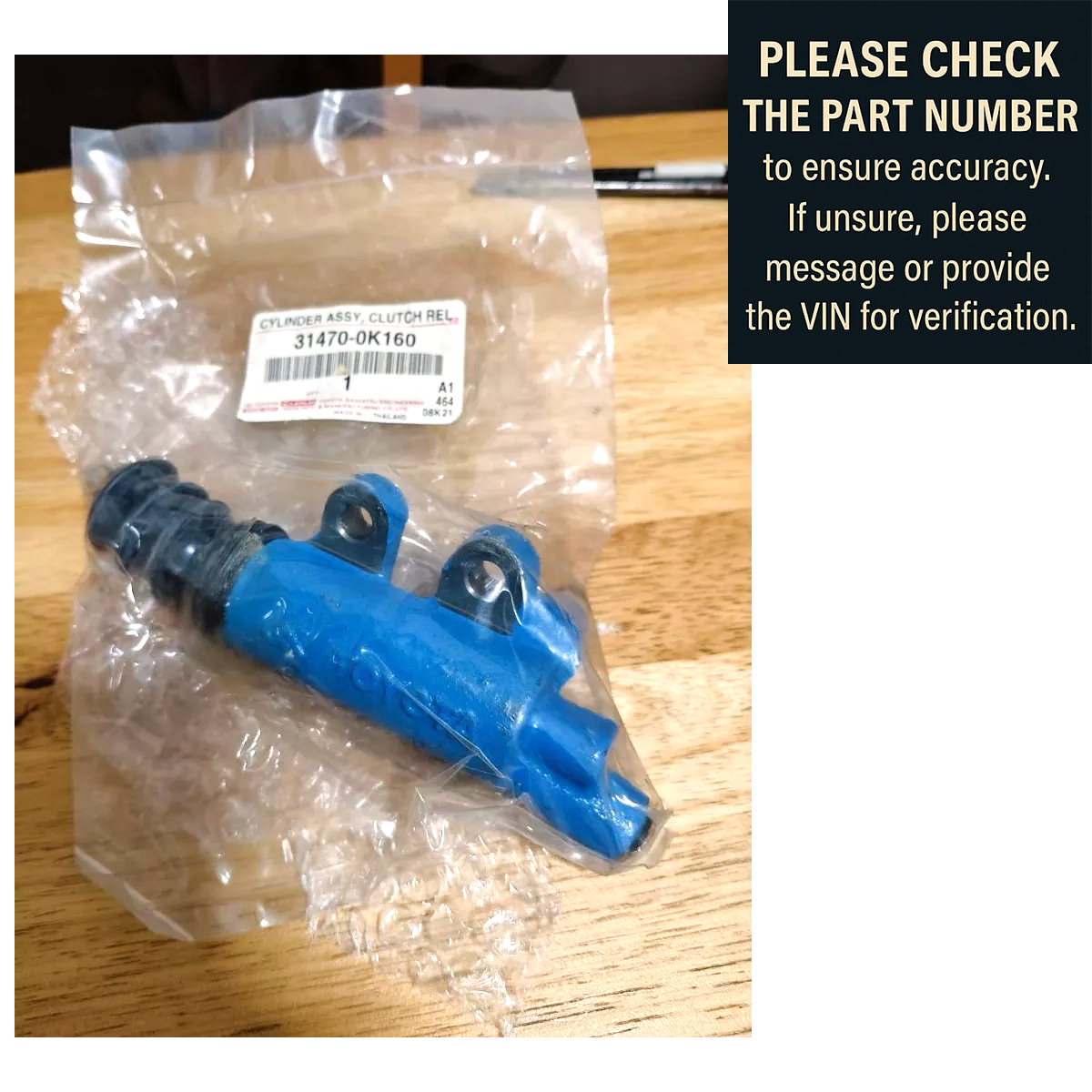 Genuine TOYOTA #314700K160 CYLINDER ASSY, CLUTC K