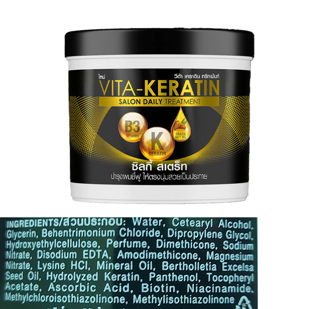 1 Karton 250ml Vita Keratin Salon Treatment Silky Straight für krauses Haar DDPK