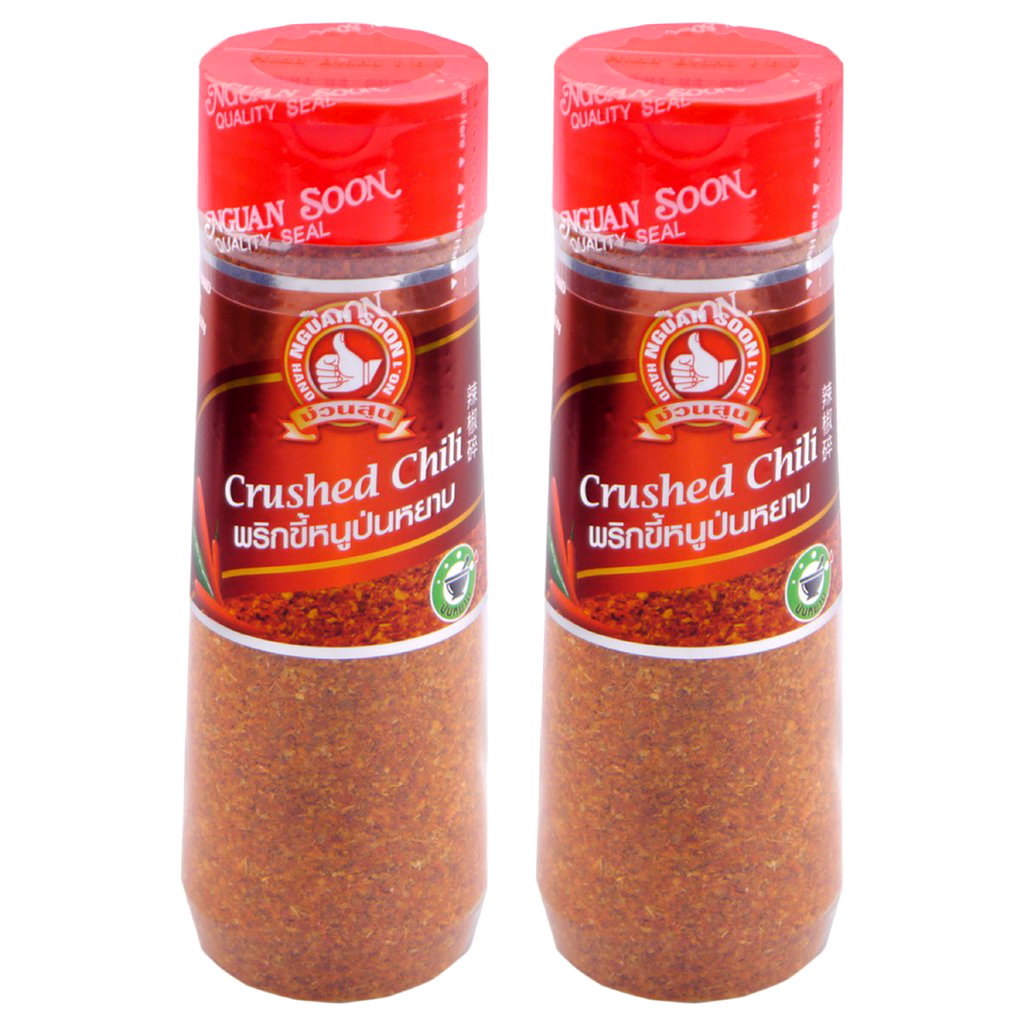 Thailändisches zerkleinertes Chilipulver 100 g – Extra scharf, wiederverschließbare Flasche | Authentisches scharfes Gewürz