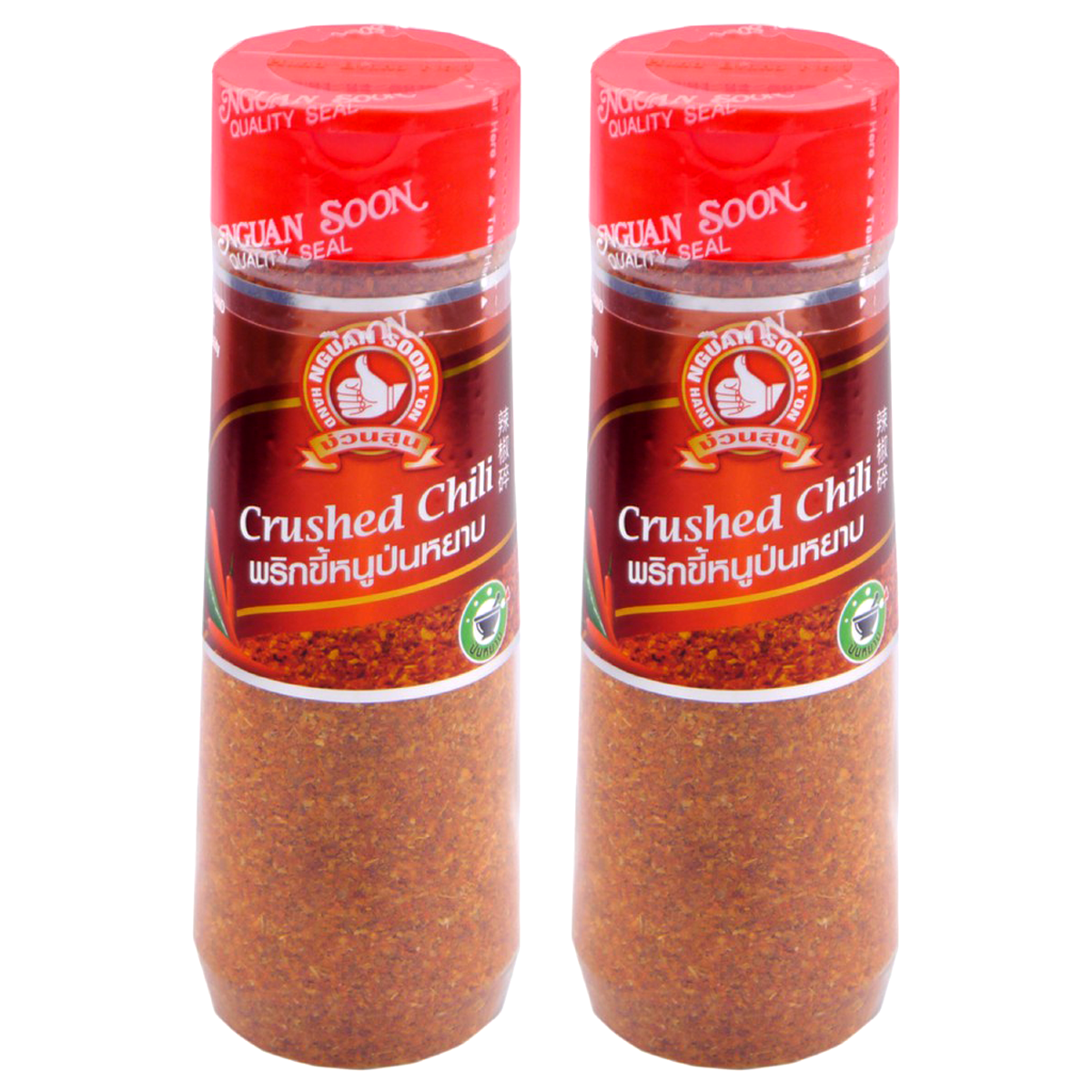Thailändisches zerkleinertes Chilipulver 100 g – Extra scharf, wiederverschließbare Flasche | Authentisches scharfes Gewürz
