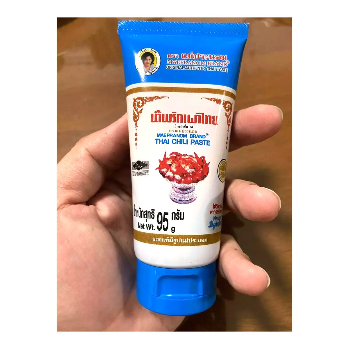 95g Thai Chili Paste Sauce Chilisoße Tube Leicht zu transportieren OHNE MSG K