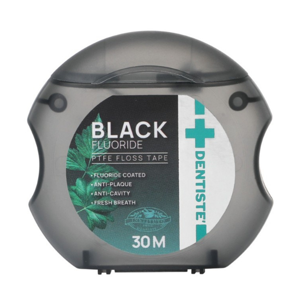 Dental Floss Dentiste Dental Black PTFE Floss Tape with Fluoride 30m K