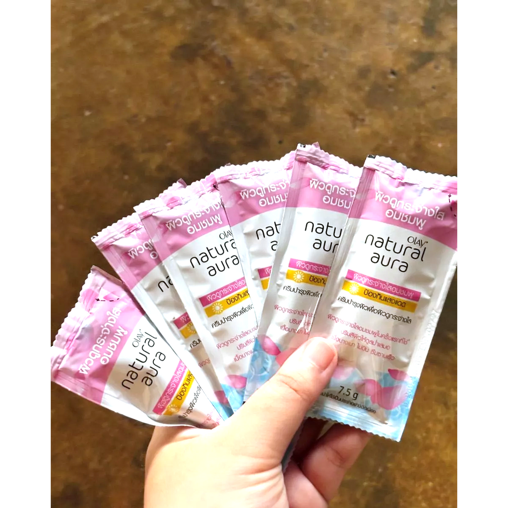 7.5g (6sachets/Box) Olay Natural Aura Pinkish Facial Cream