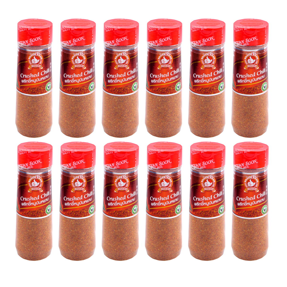 Thai Crushed Chili Powder Bulk Pack 12 x 100g – Authentic Hot Spice Bottles