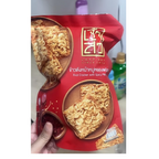 タイの「K」ブランド、スパイシーポークフロス米菓スナック80g（ジップ袋入り）