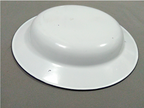 8.5" Enamel Dinnerware Plates White vintage enamelware dishes K